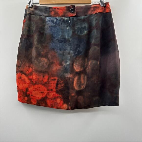 7 For All Mankind Multicolor Sunrise Print Side Pocket Mini Skirt Size S NEW - Picture 2 of 7